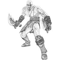 Desenho de Kratos de God of War para colorir