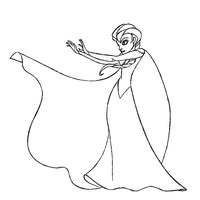 Desenho de Poderes da princesa Elsa Frozen para colorir