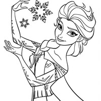 Desenho de Princesa Elsa Frozen para colorir