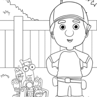 Desenho de Manny construtor para colorir