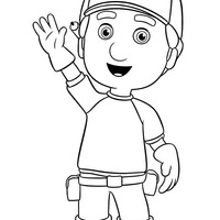 Desenho de Manny dando oi para colorir