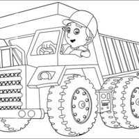 Desenho de Manny em caminhão de carga para colorir