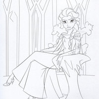 Desenho de Rainha Elsa Frozen para colorir