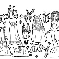 Desenho de Jogos de vestir - Cigana para colorir