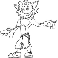 Desenho de Crash dos titãs para colorir