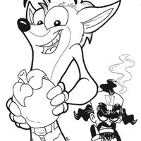 Desenho de Crash feliz para colorir