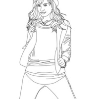 Desenho de Demi Lovato para colorir