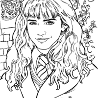 Desenho de Bruxa Hermione para colorir