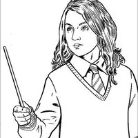 Desenho de Hermione para colorir