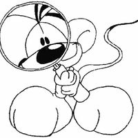 Desenho de Rato e lupa para colorir