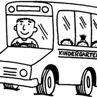 Desenho de Motorista de ônibus escolar para colorir