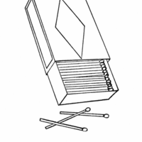 Desenho de Caixa de fósforo para colorir