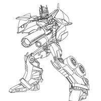 Desenho de Optimus Transformers para colorir