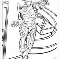 Desenho de Iron Man Vingadores para colorir