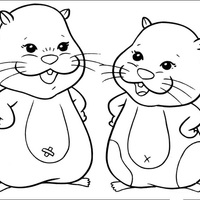 Desenho de Zhu Zhu Pets amigos para colorir