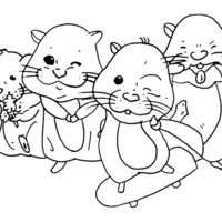 Desenho de Personagens de Zhu Zhu Pets para colorir