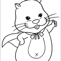 Desenho de Zhu Zhu Pets dando oi para colorir