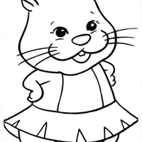 Desenho de Zhu Zhu Pets menina para colorir