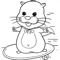 Desenho de Zhu Zhu Pets skatista para colorir