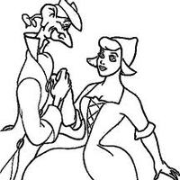 Desenho de Ichabod e Katrina para colorir