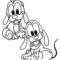 Desenho de Pluto baby para colorir