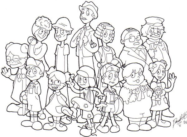 Desenho de Personagens da vila do Chaves para colorir - Tudodesenhos