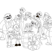 Desenho de Turma do Chaves para colorir