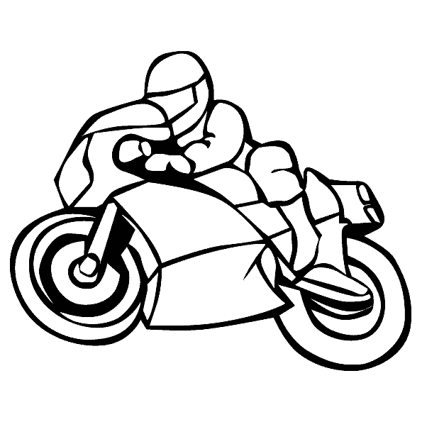 Desenho de Corrida de moto para colorir - Tudodesenhos