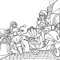 Desenho de Moto de trilha para colorir - Tudodesenhos