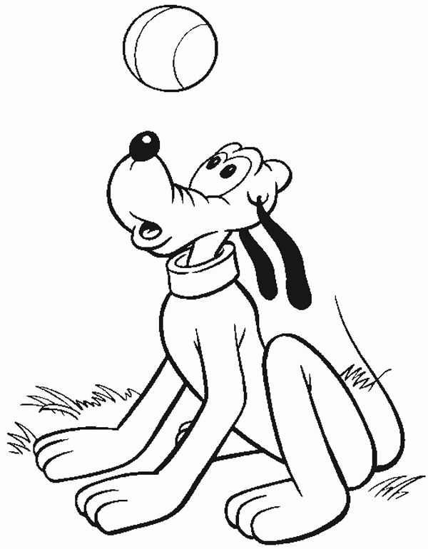Pluto jogando bola