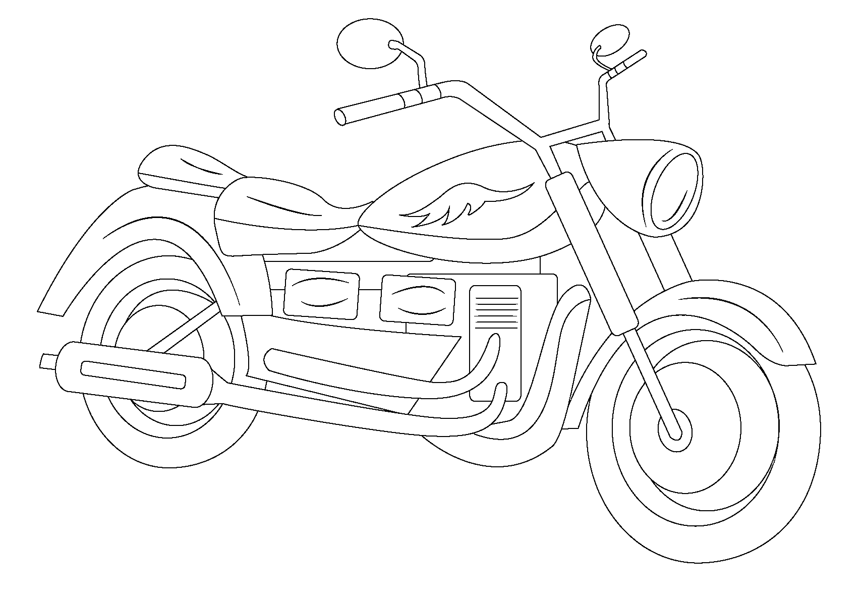 Desenho de Moto de corrida para colorir - Tudodesenhos