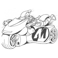 Desenho de Moto de alta velocidade para colorir