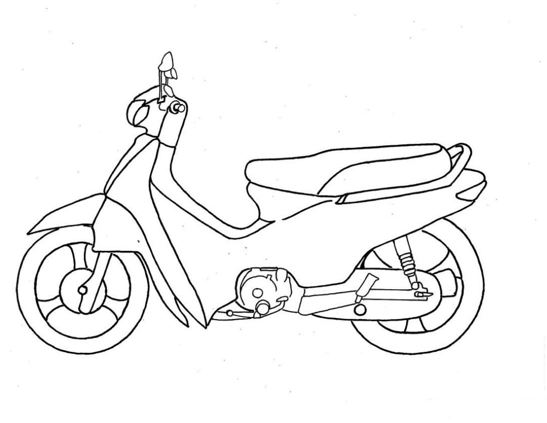 Desenho de Corrida de moto para colorir - Tudodesenhos