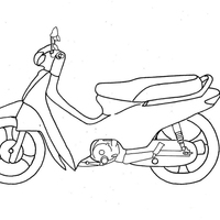 Desenho de Moto de passeio para colorir