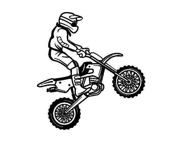 Desenho de Corrida de moto para colorir - Tudodesenhos