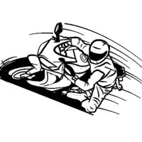 Desenho de Moto GP para colorir