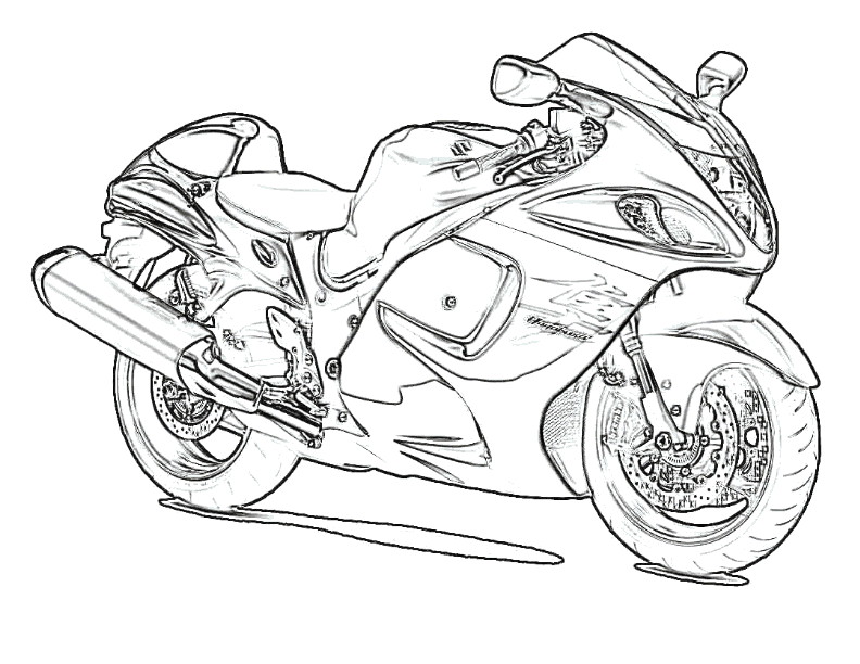 Desenhos de Motos para Imprimir e Colorir