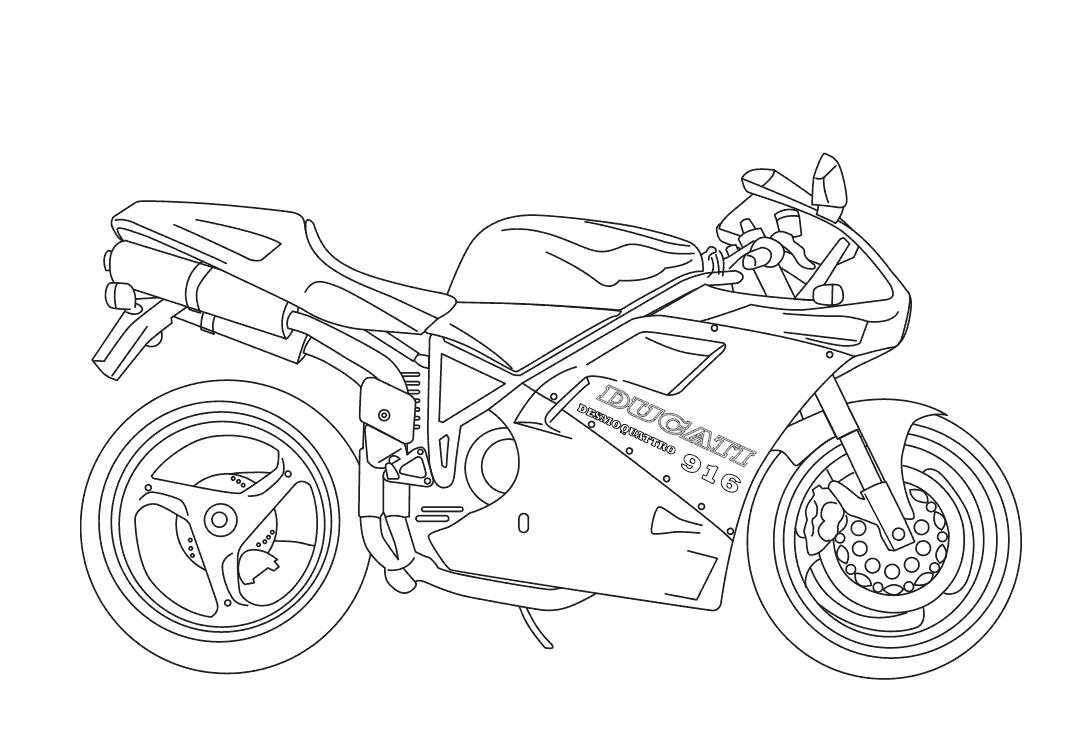 Desenho da corrida de moto