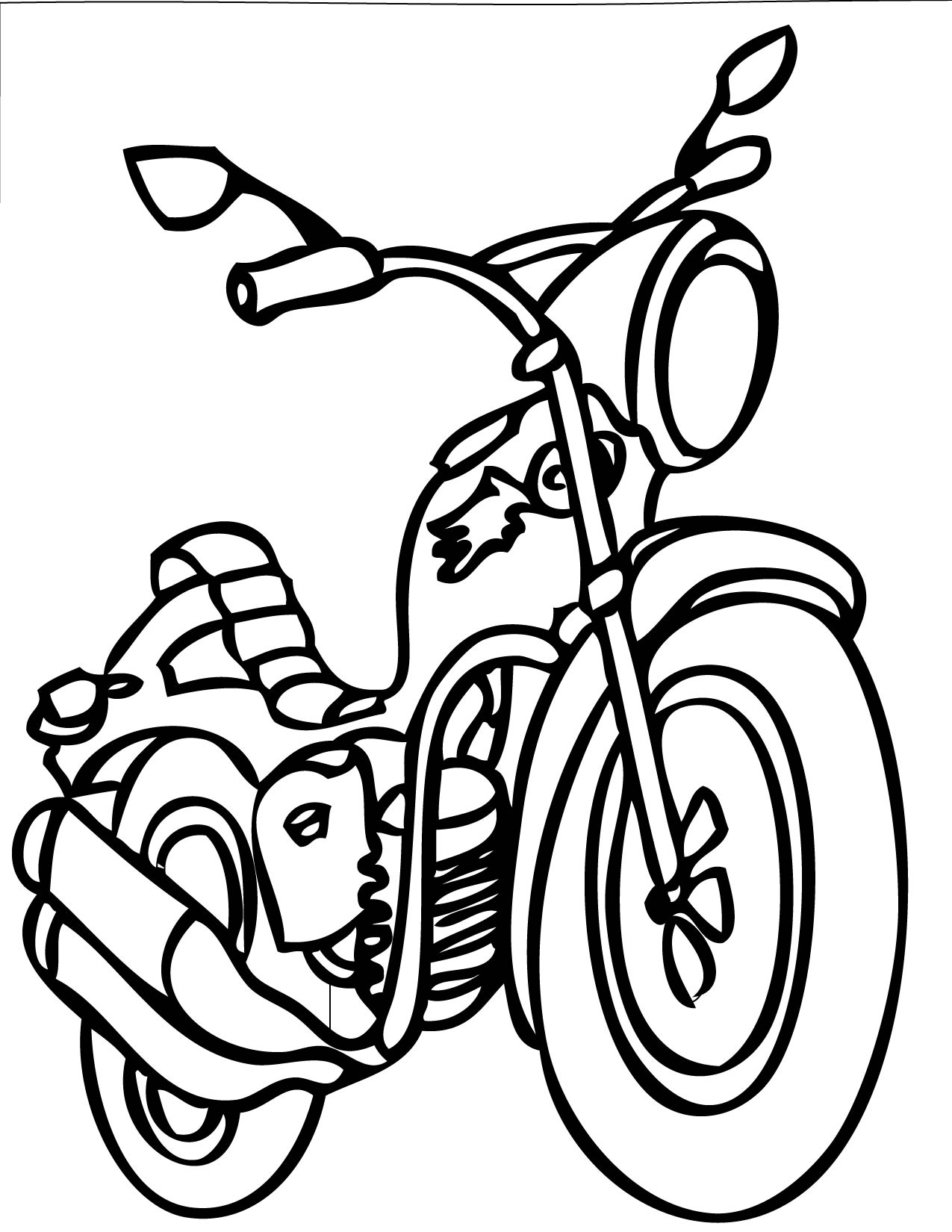 Desenho de Moto linda para colorir - Tudodesenhos