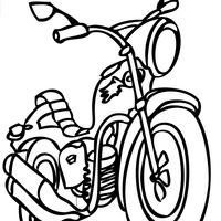 Desenho de Motocicleta para colorir