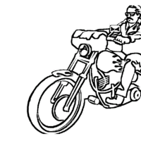 Desenho de Motoqueiro para colorir - Tudodesenhos