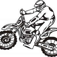 Desenho de Motocross para colorir