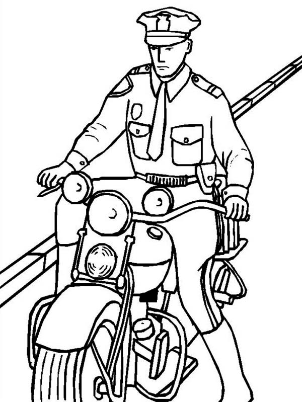 Policial na moto
