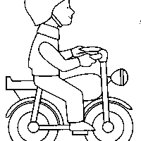 Desenho de Moto para Colorir - Colorir.com