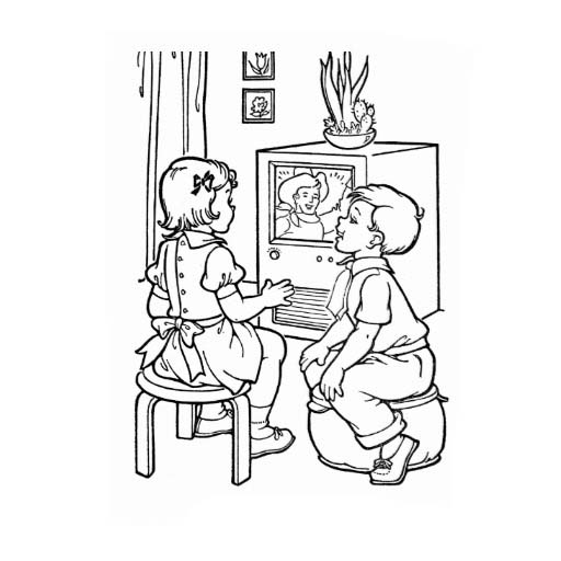 Criancas assistindo a televisao