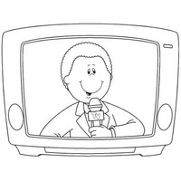 Desenho de Repórter de televisão para colorir