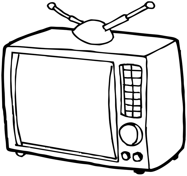 Televisão Para Colorir - ideakitfast