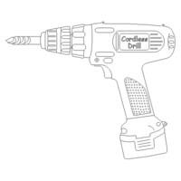 Desenho de Furadeira elétrica para colorir