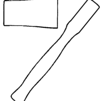 Desenho de Partes do machado para colorir