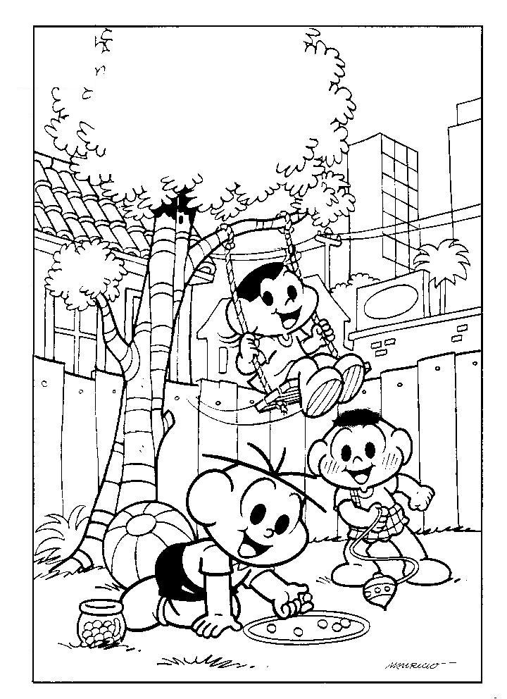 Desenhos de Turma da Mônica para Colorir, Pintar e Imprimir 